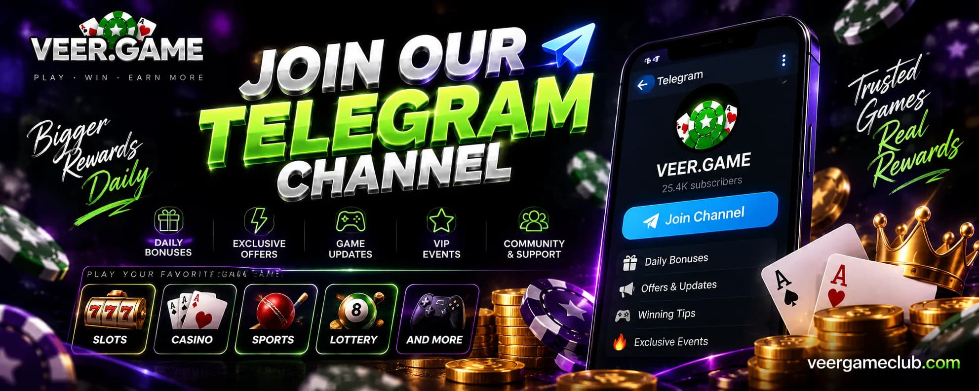 Join the VeerGame Telegram channel